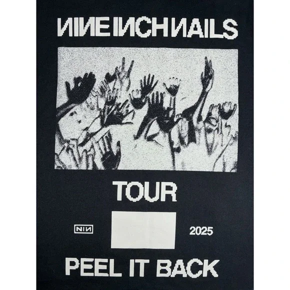 Nine Inch Nails T Shirt S Black Inverted Crowd Peel It Back Tour